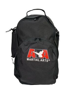 ATA Martial Arts Black Training Backpack Utility Expandable